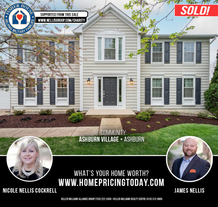 STUNNING ASHBURN HOME IS NOW SOLD THANKS TO JAMES NELLIS AND NICOLE