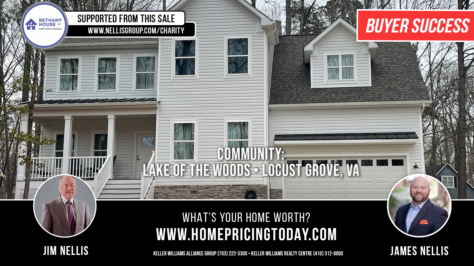 BEAUTIFUL HOME SOLD AND A VALUABLE CHARITY SUPPORTED ALL THANKS TO JIM